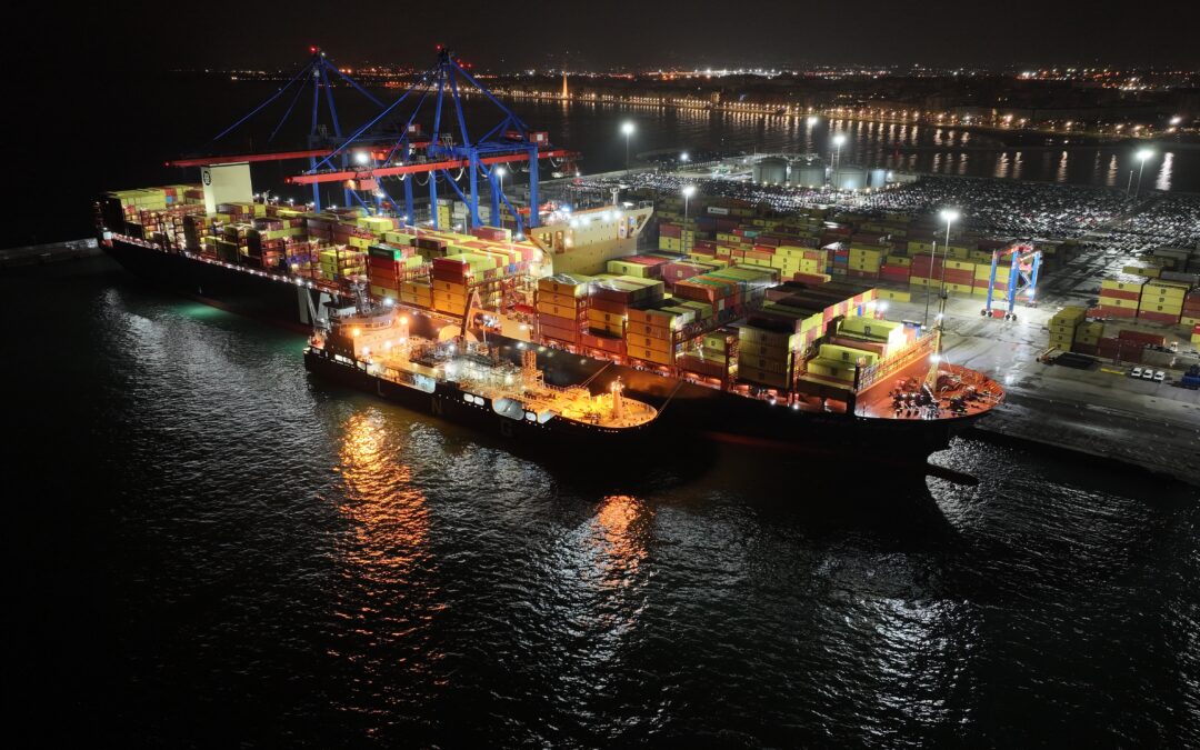 El Puerto de Málaga realiza el primer suministro de BIO-GNL al buque MSC Gabon