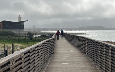 El Puerto de Huelva abre al público la totalidad de la pasarela peatonal de madera de la ría para propiciar actividades saludables