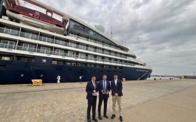 El Puerto de Huelva recibe por primera vez la llegada del crucero Le Champlain