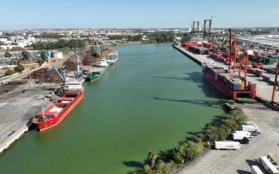 El Puerto de Sevilla incrementa el tráfico de mercancías gracias a la buena evolución del contenedor y a la importación del cereal y los aceites